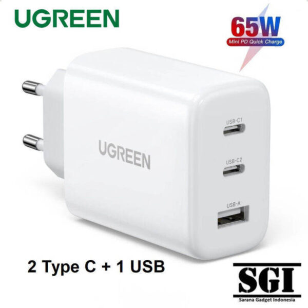 UGREEN 65W Power Adapter 3-port Fast Charger
