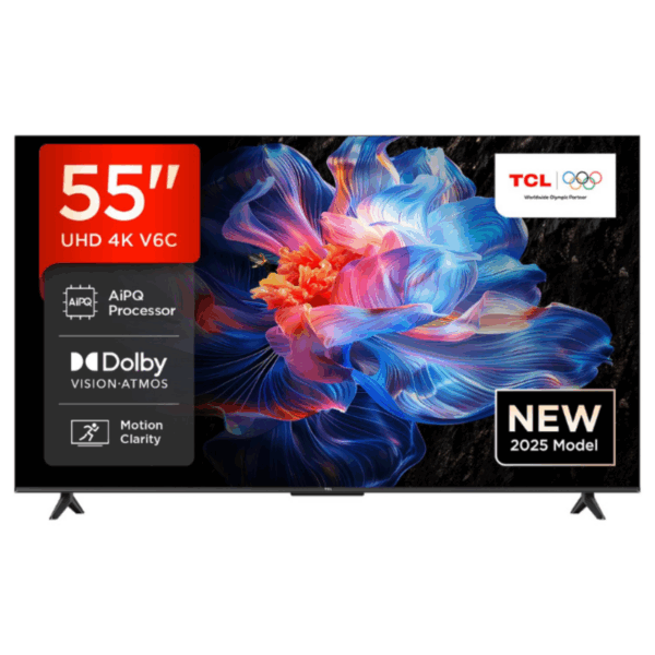 TCL 55V6C 55" 4K UHD Smart TV (2025 Model)