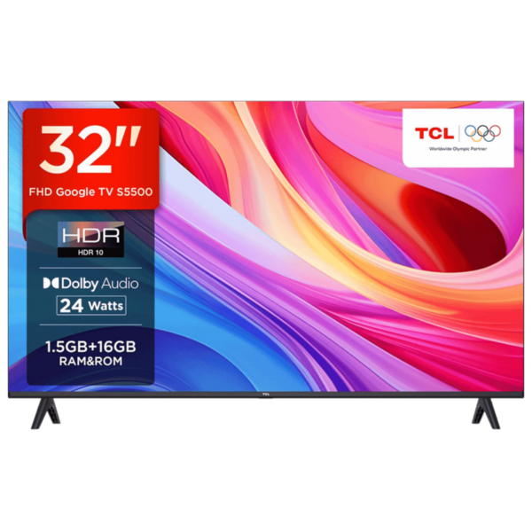 TCL 32S5K 32-Inch Full HD Smart TV – Google TV, HDR, Dolby Audio
