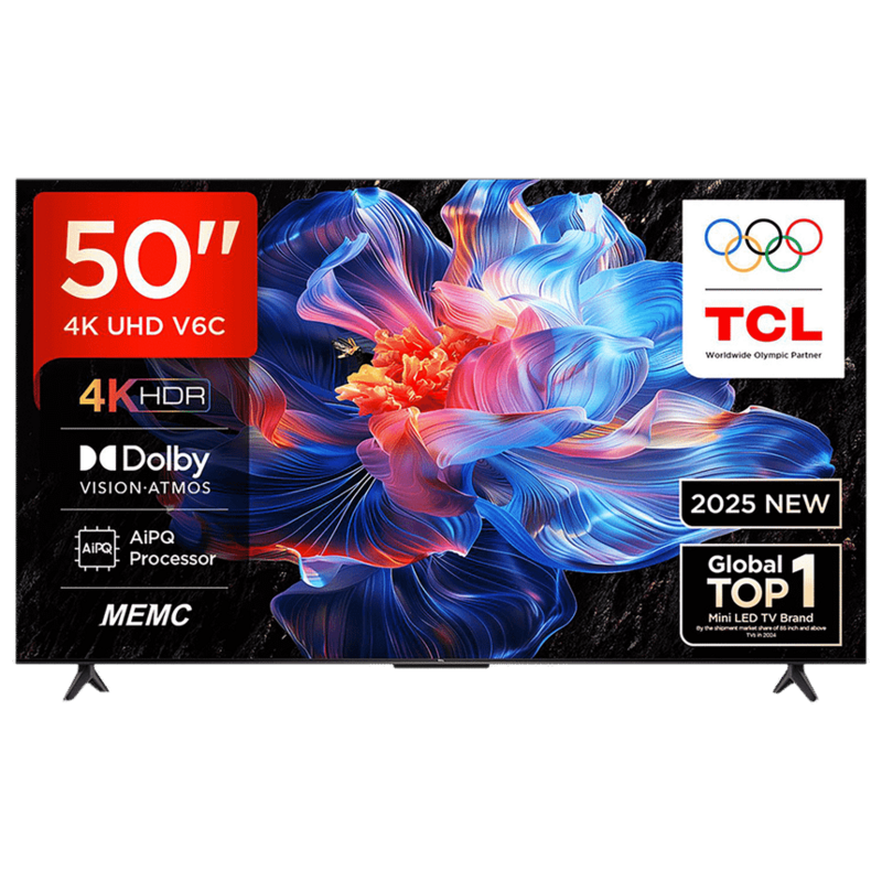 TCL 50V6C 50-Inch 4K HDR Smart TV – Google TV, Dolby Audio, Ultra HD - Image 2
