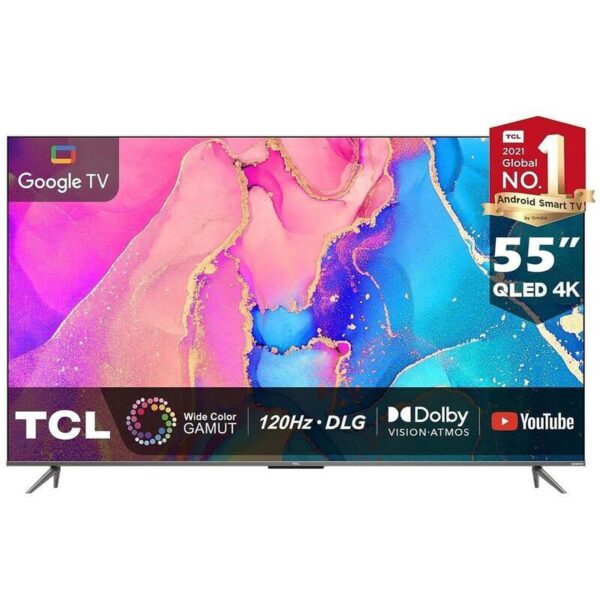 TCL 55T6C 55-Inch 4K HDR Smart TV – Google TV, Dolby Audio, Ultra HD